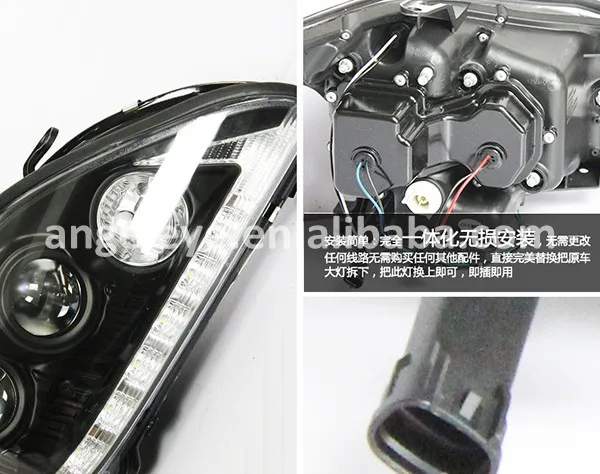 2004-2009 год для Lexus RX330 Herrier светодиодная… Kluger Ангельские глазки фар Черный Корпус SN