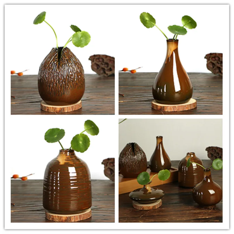 Керамическая глина для дома украшения Цветочная ваза в ретро стиле бесплатная