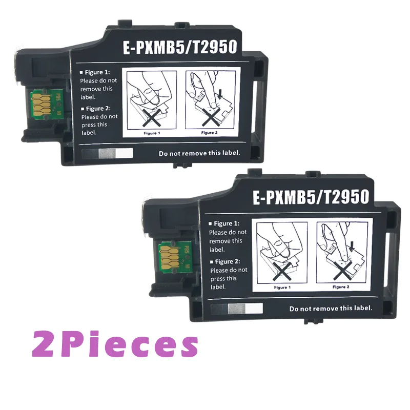 

2Pcs Compatible Wast Ink Container T2950 Maintenance Tank for Epson WorkForce WF100 WF-100W PX-S05B/S05W Printers