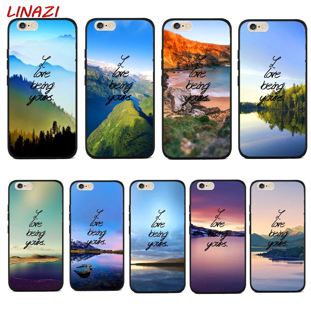 Linazi модные Природа Пейзаж Pattern ТПУ телефона чехол для iPhone 6 S 7 8 плюс 5S 5 SE X 10