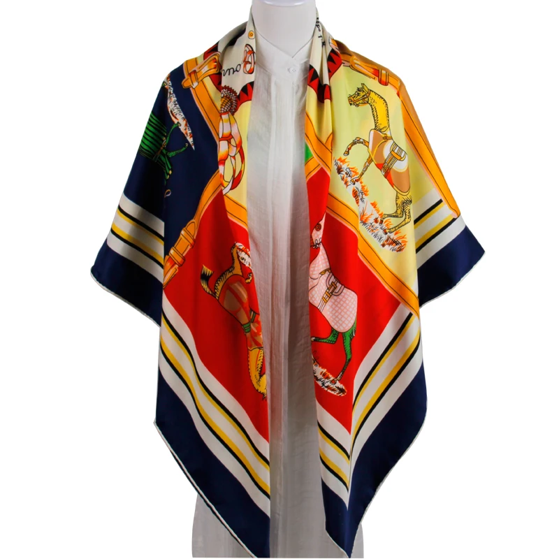 MAGNOLIA Модный Шелковый саржевый шарф для женщин высокого качества шарфы шали с