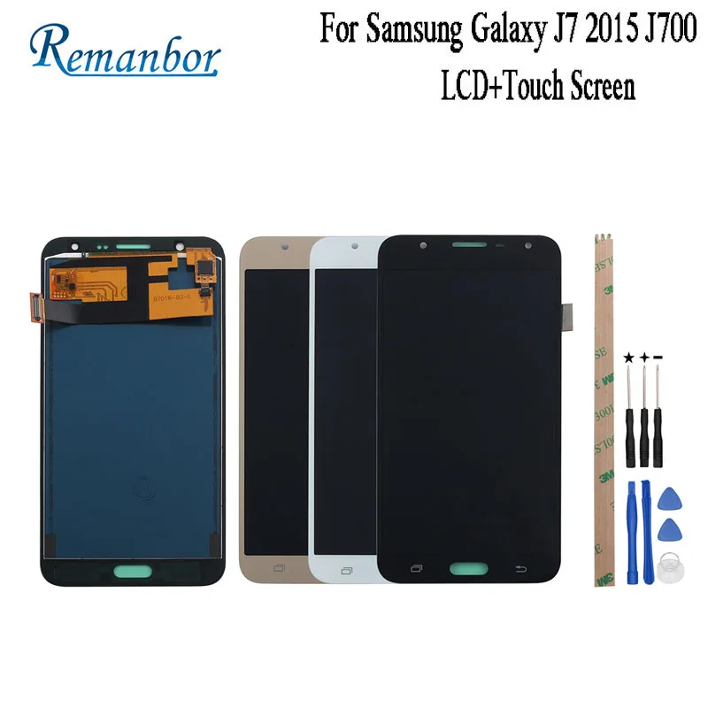 Для samsung Galaxy J7 2015 ЖК дисплей J700 и сенсорный экран 5 &quotдля J700F J700M J700H с