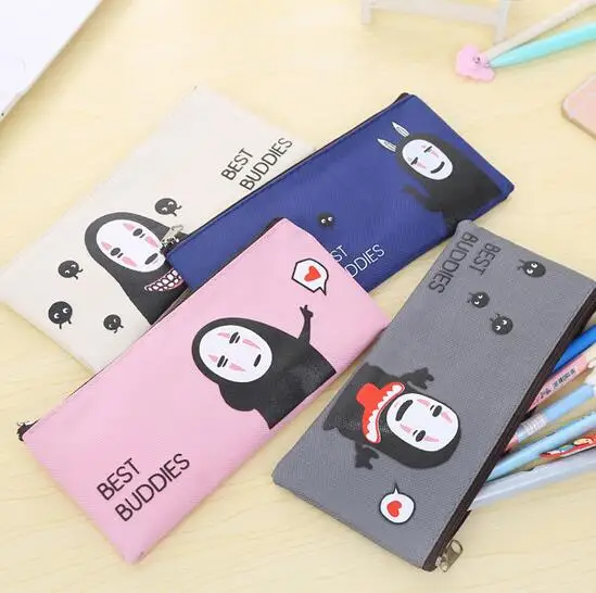 20pcs Studio ghibli No Face Kaonashi аниме фигурки карандаш Холщовая Сумка детские игрушки 19x9