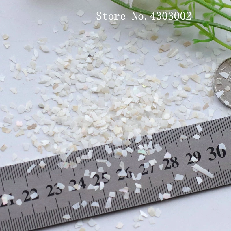100 г/лот натуральная белая дробленая перламутровая раковина для