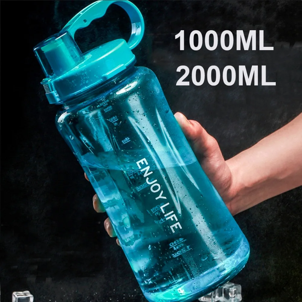 Yaqi пластиковая бутылка для воды большой емкости 2000 мл спорта на открытом воздухе