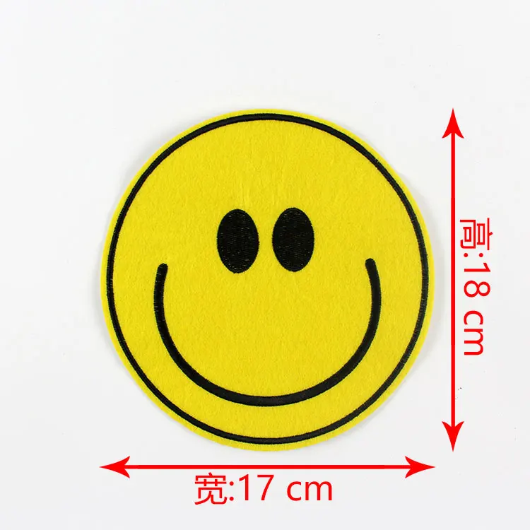 2 шт. модная мультяшная большая желтая ткань со смайликом аксессуары для вышивки