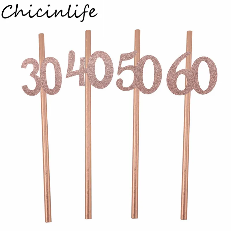 Chicinlife 10 шт. золотые 30 40 50 60 бумажные бриллианты на день рождения подарки годовщину