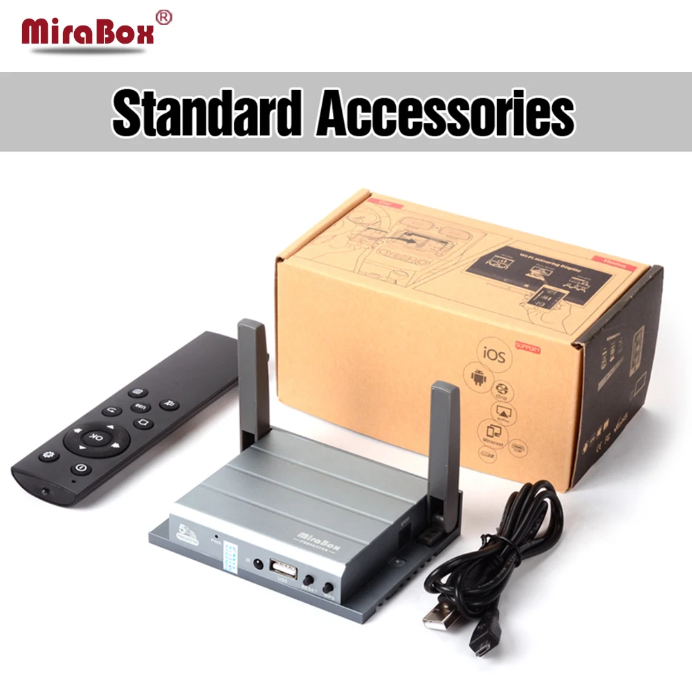 Mirabox Беспроводной HDMI Потоковое адаптер для iOS и Android Phone Support Miracast/DLNA/Airplay/Дисплей