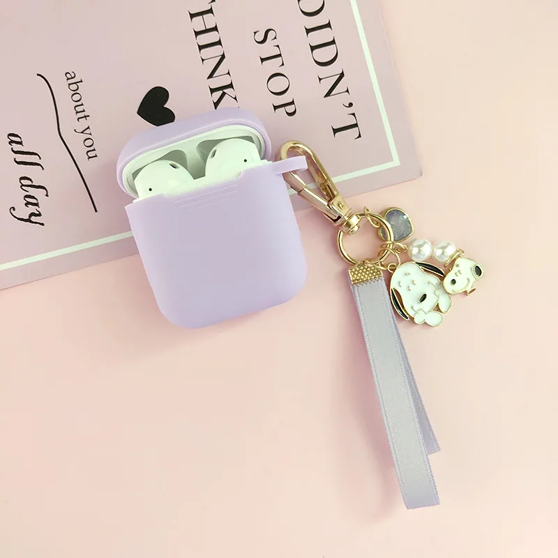 Model2 Милый красный кристалл брелок-Вишня силиконовый чехол для Apple AirPods зарядная коробка Bluetooth наушники защитный чехол Аксессуары - Цвет: Model2