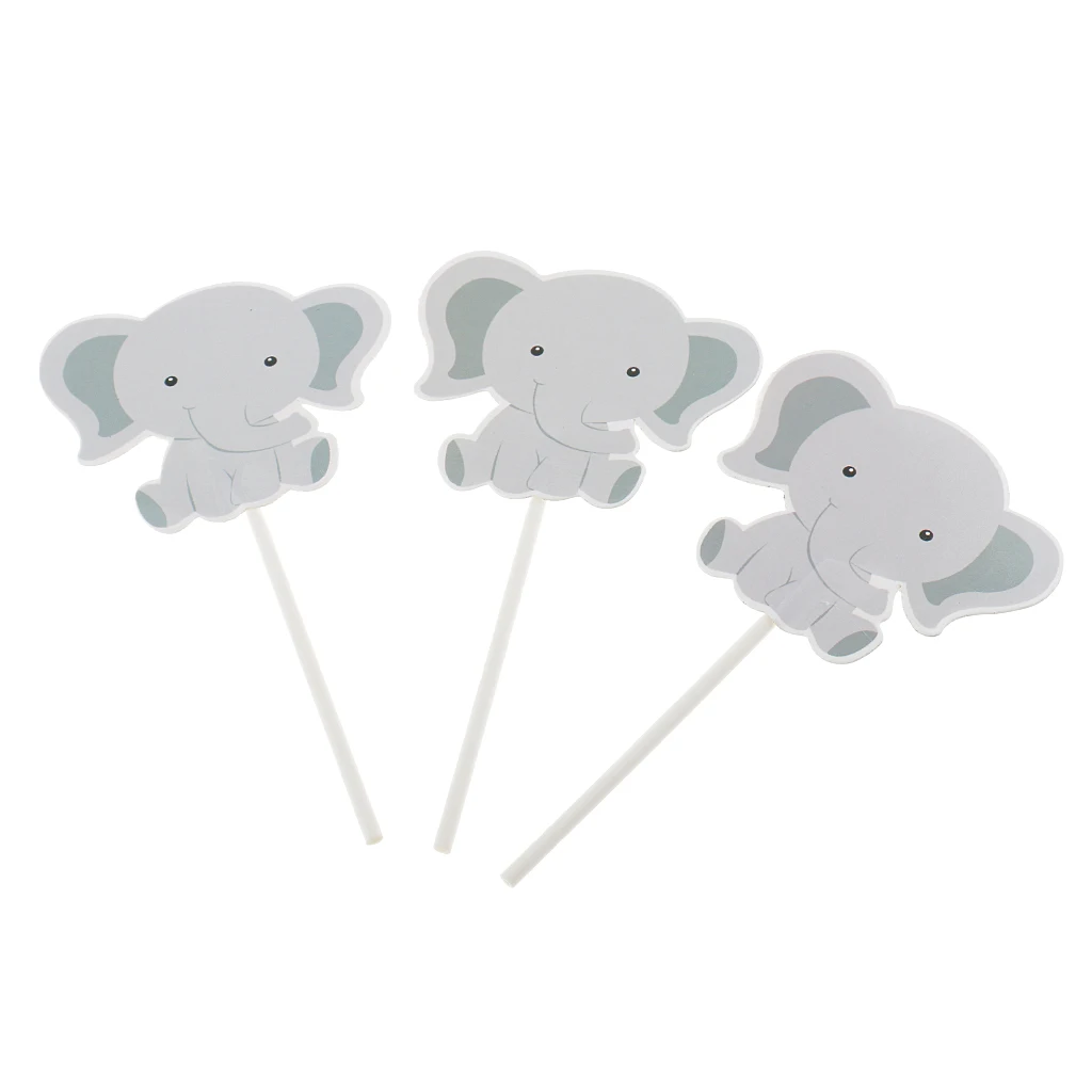 24 шт. мультяшный слон кекс пики для торта вечеринки свадьбы детского душа