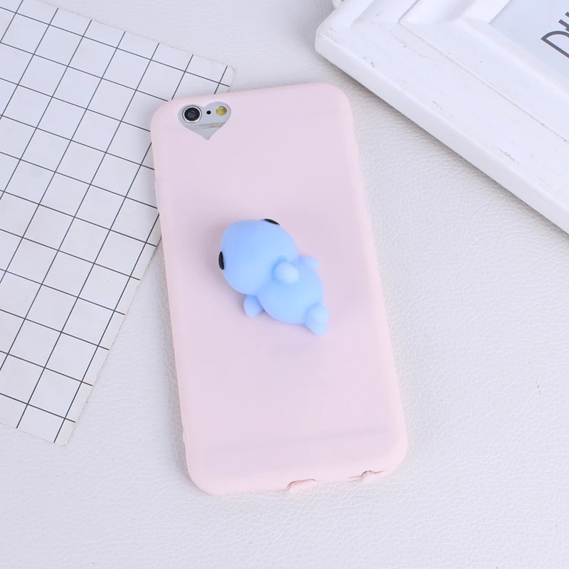 Phone Case for iPhone 6 6S 3D Cute Soft Silicone Squishy Cat Fundas 7 plus 5 5S SE Cover Animal Coque |