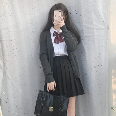 Tie sets Женский комплект школьной формы, новинка, модный Школьный костюм, костюм для старшеклассниц, школьниц, униформа, костюм с короткой юбкой, 5 шт - Цвет: Tie sets