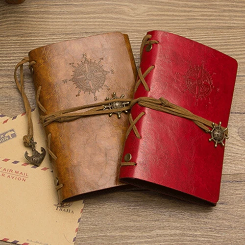 Retro Anchor Faux Leather Cover Notebook Journal Diary Blank String Nautical | Канцтовары для офиса и дома