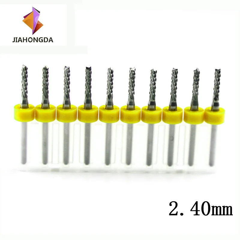 10 шт./компл. фреза 3 175 диаметр CNC Концевая мини Карбид PCB фрезы Набор 2 40 00 мм для