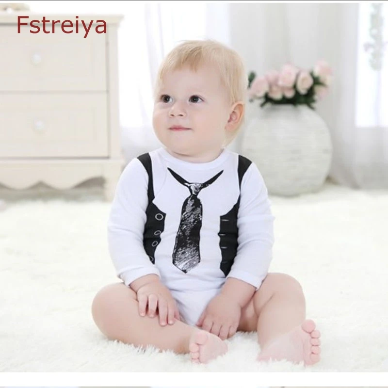 Baby bodysuit lucky child tiny cottons 2018 kid clothes Toddler Infant Playsuit first birthday outfit boy Jumpsuit long sleeve |
