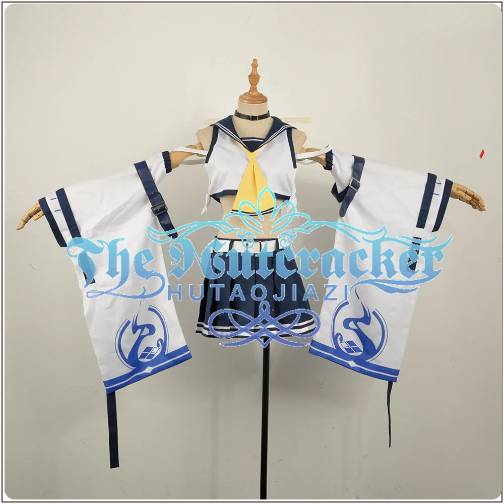 Azur Line эсминец Аянами класс Фубуки Косплей Костюм Custo чулок с серебристым париком