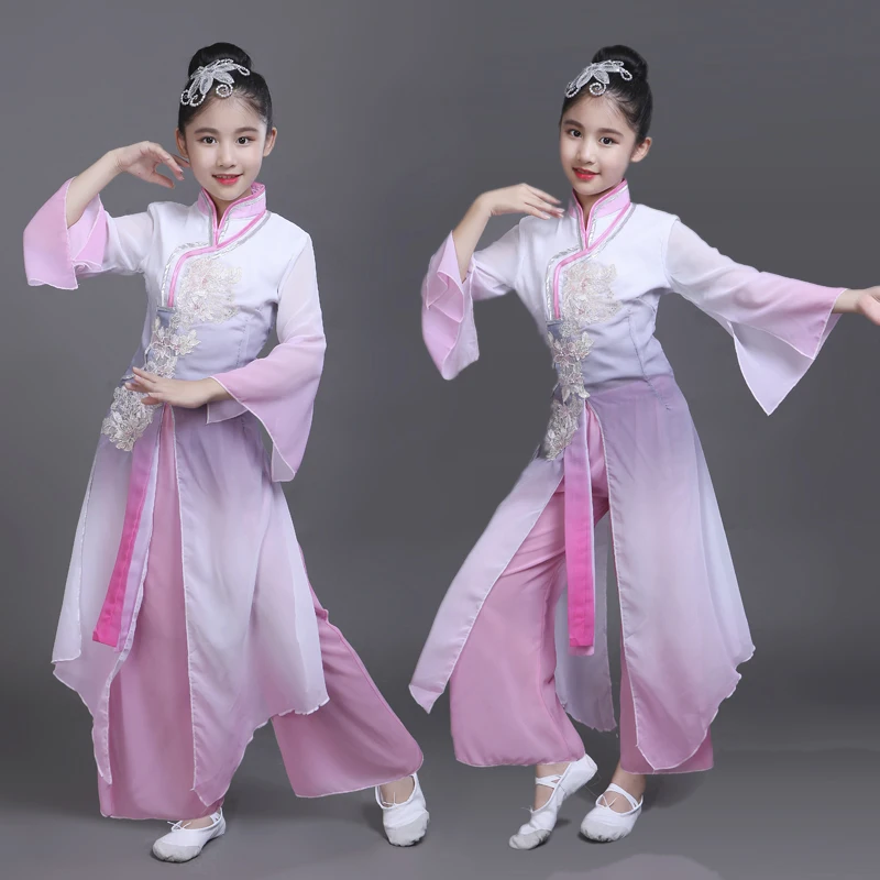 Детские классические танцевальные костюмы для девочек элегантная китайская
