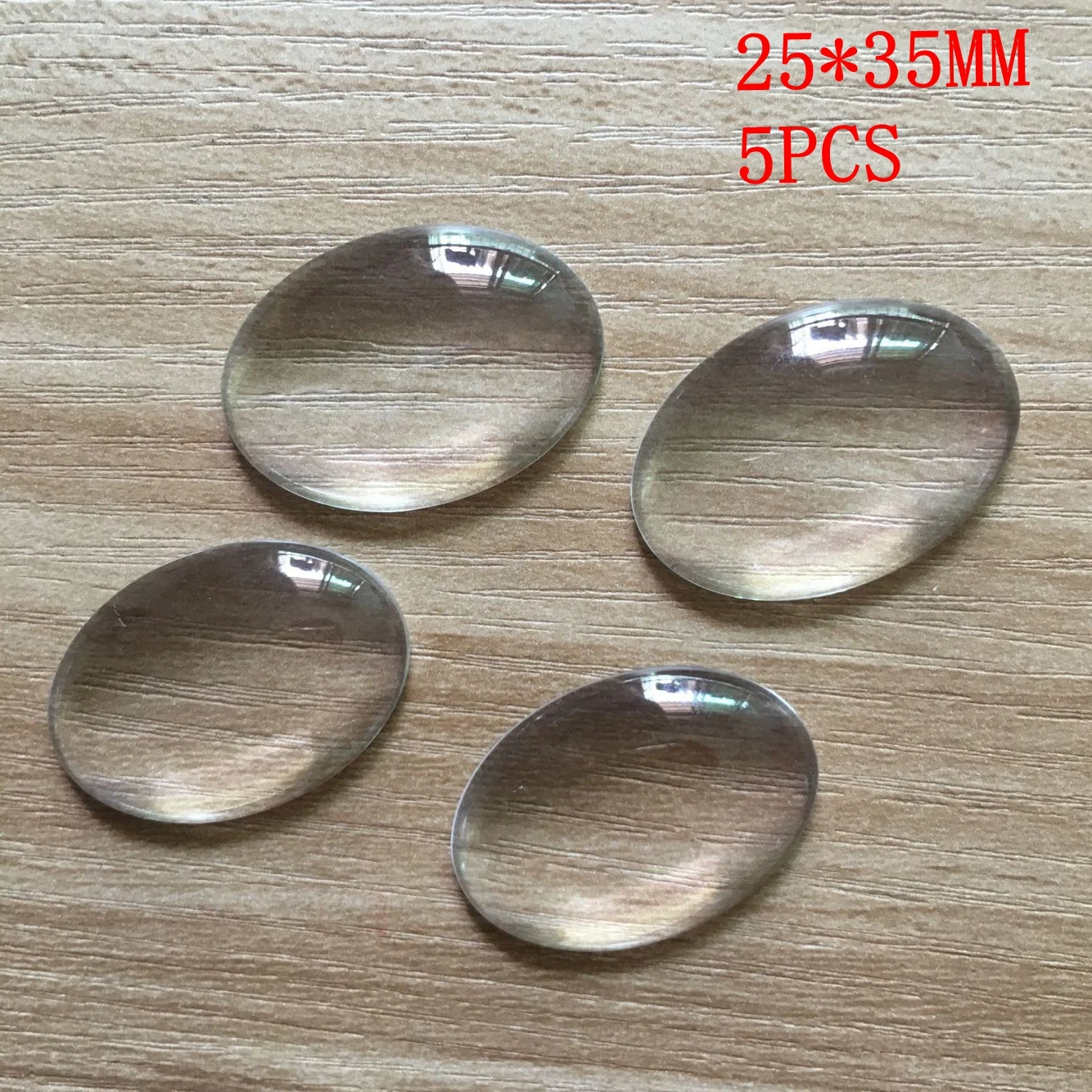 2535MM5PCS Овальное плоское заднее прозрачное стекло кабошон Кристалл Куполообразное увеличительное для Diy Шарм Подвеска для изготовления ювелирных изделий - Цвет: 2535MM5PCS