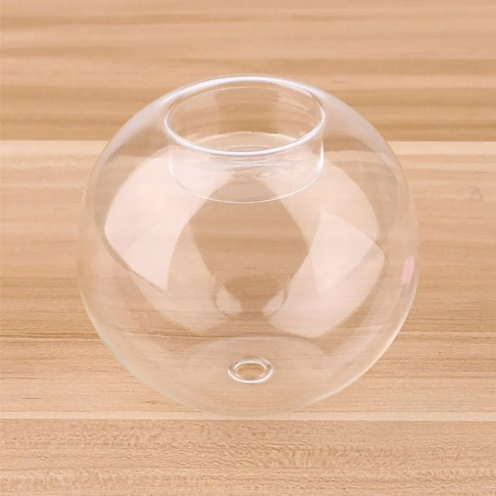 8CM/10CM/12CM Transparent Round Hollow Heat Resistant Glass Candle Holder Wedding Fine Candlestick Dining Room Home Decoration