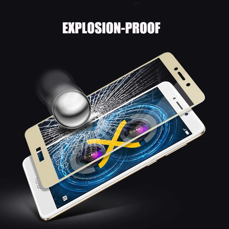 2 упаковки закаленное стекло для Huawei Honor 6X полное покрытие защита экрана тонкая