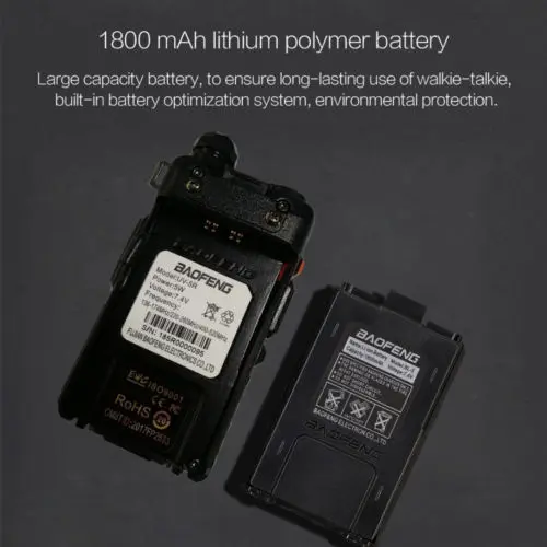 Рация Baofeng UV-5R 136-174/400-520 МГц 5 Вт УКВ Двухдиапазонный портативный двухсторонний