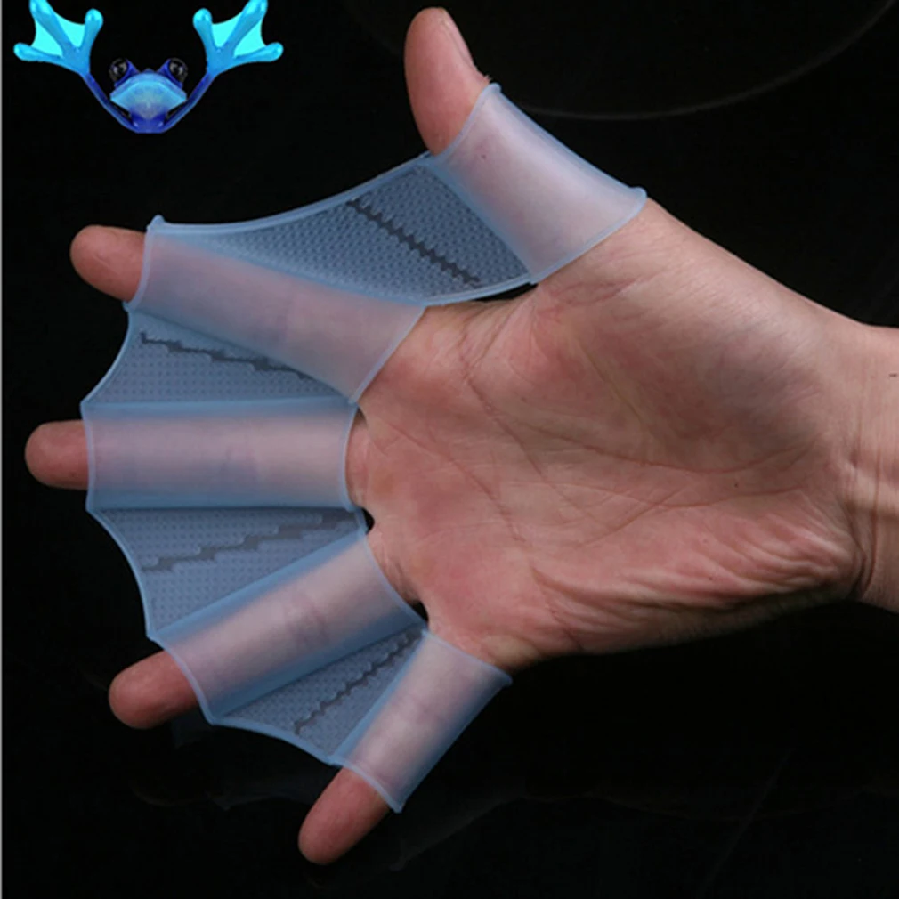 

1pcs Details of Swim glove about Swim Gear Fins Hand Webbed Flippers Silicone Training Paddle Dive Glove