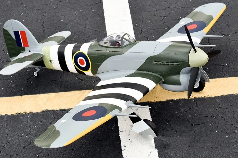 FMS 1100 мм 1,1 м Hawker Typhoon 3S 6CH с втягиванием EPO PNP RC самолет британская Warbird радиоуправляемая модель самолета Avion