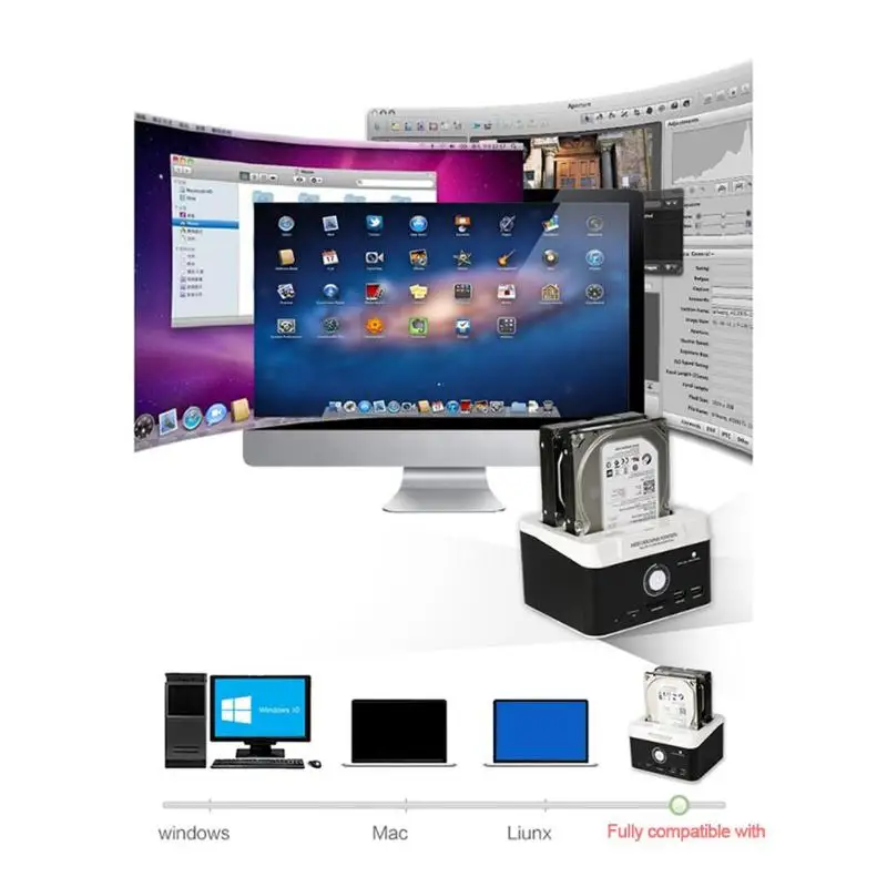 Док станция для жесткого диска многофункциональная внешняя док USB3.0 2 5 дюйма 3 SATA