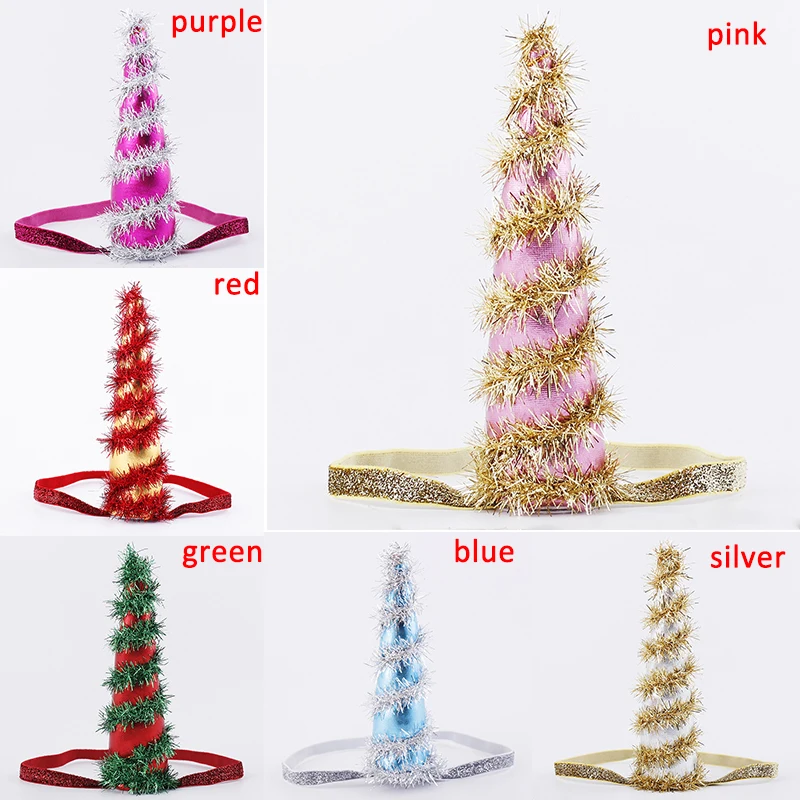 Shinny Child Christmas Party Hats First Birthday Girl Kids Toys Kindergarten Fancy Ball Costume Xmas Decor|decorative decorative|decoration