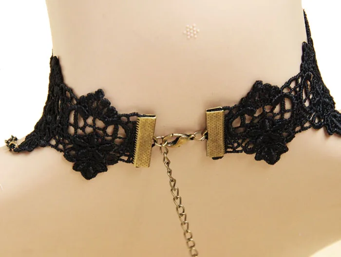 1 шт. готический стиль татуировка кисточка кружевное ожерелье подвеска цепочка