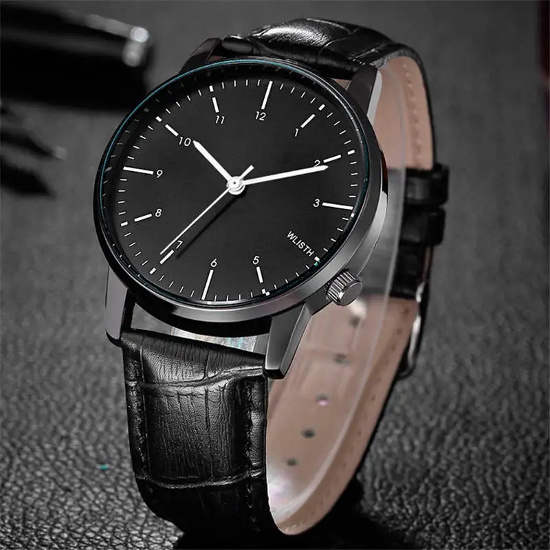 WLISTH часы мужские Модные Топ люксовый бренд мужской кожаный сетчатый ремешок