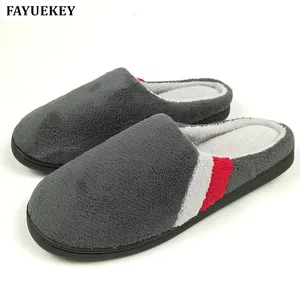 FAYUEKEYбольшой размер 2020; Сезон весна-зима; Домашние теплые тапочки с хлопковой подкладкой для мужчин; Домашние теплые тапочки для мальчиков; Обувь на плоской подошве