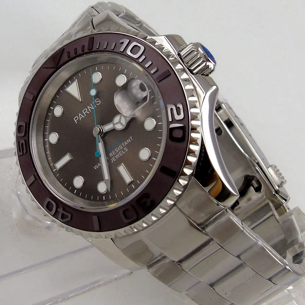 Мужские автоматические механические часы с серым циферблатом 41 мм|Мужские часы| |