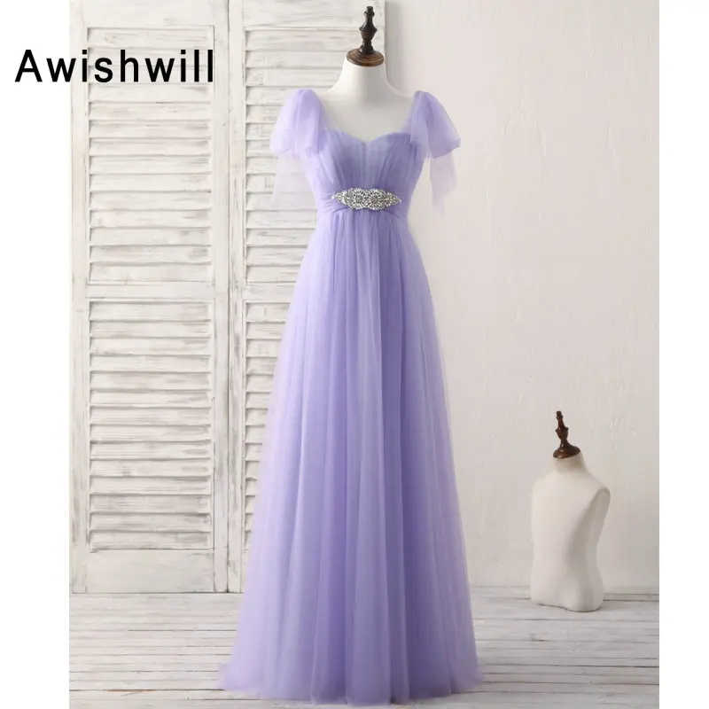 

Custom Made Short Sleeve A line Tulle Long Bridesmaid Dresses for Women Wedding Party Prom Dress Vestido De Festa Party Dresses