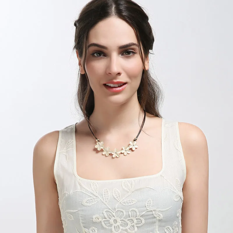 Neoglory опал австрийский горный хрусталь Светло-желтый золотой цветок Цепочка