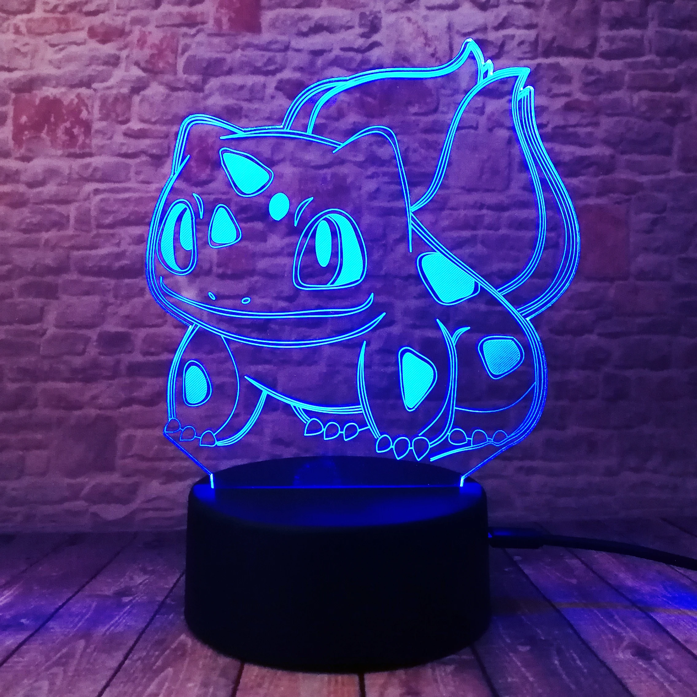Мультяшная аниме-фигурка Покемон го Ночная лампа Pokeball Bulbasaur пульт дистанционного