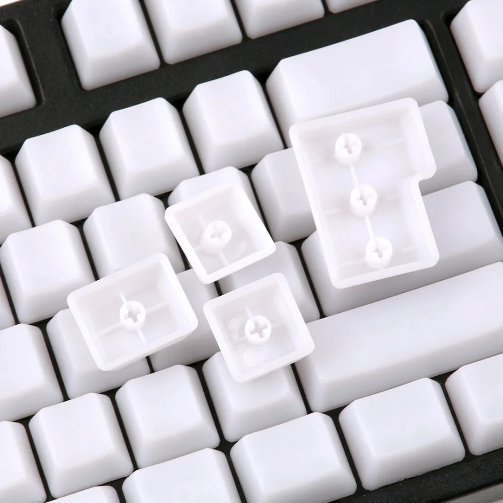 Пустой туман белый цвет pbt keycaps oem профиль 108 ключей для usb wried механическая