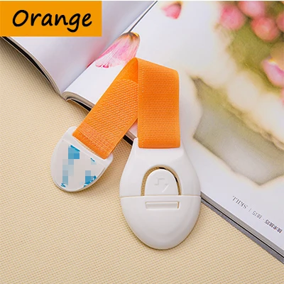 Orange 5 шт./лот замки и ремни для шкафов, защитная крышка для углов стола, Защита краев и углов для малышей, 6 цветов, замки для детских шкафов - Цвет: Orange