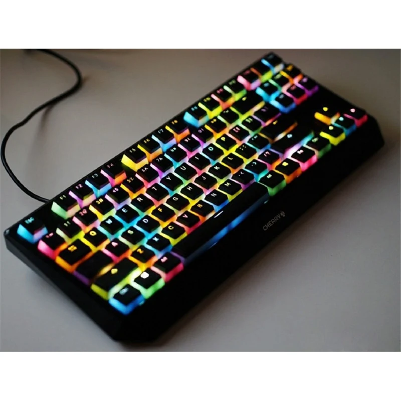 Механическая клавиатура с подсветкой полупрозрачная толстая PBT OEM профиль 104