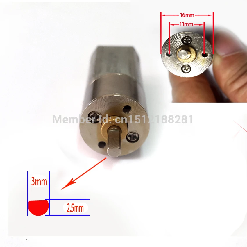 Мини-редукторный двигатель 12 В постоянного тока 6 об/мин Электрический высокий