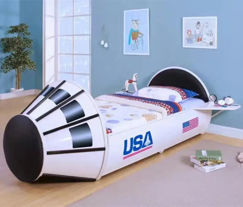 1350mm Креативная кровать с мультяшным автомобилем железная белая космическая кровать для детей - Цвет: 1350mm
