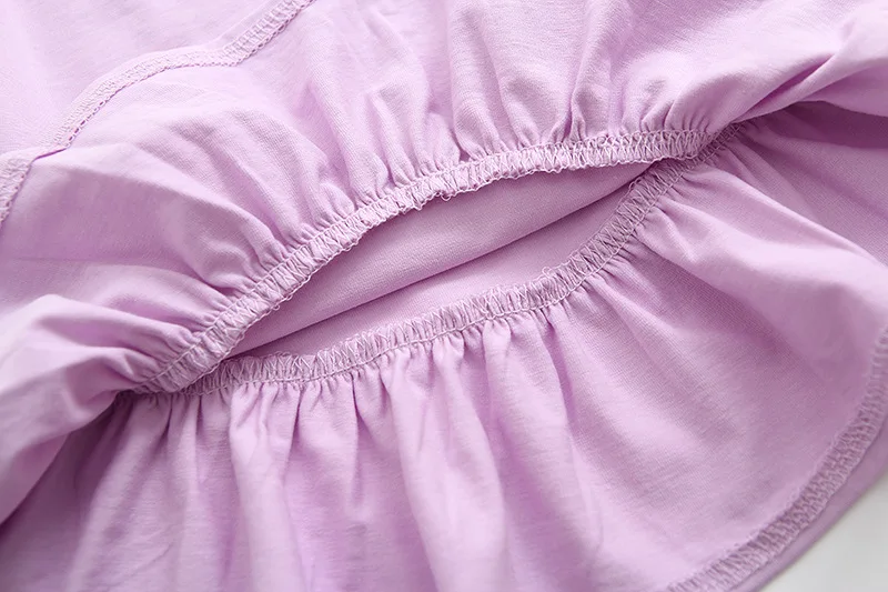 BbibiCola летнее платье для маленьких девочек сплошной цвет 2 цвета костюм Костюмы