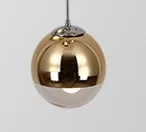 1 light gold Stair rotating long pendant light Nordic personality glass living room dining room modern minimalist stair long pendant lamps - Body Color: 1 light gold