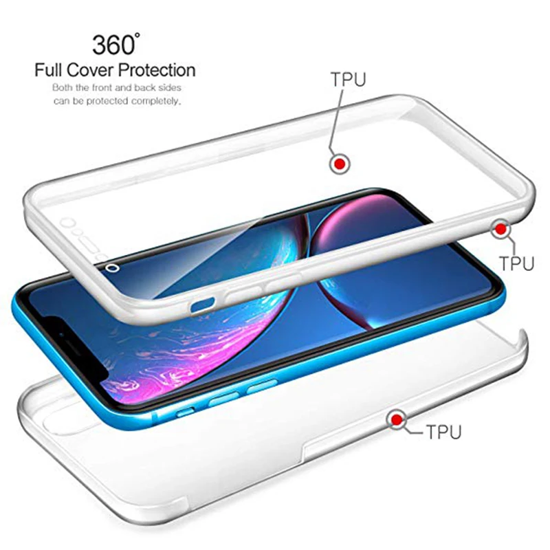 Чехол для iphone 7 8 X XS MAX XR 10 6 6s Plus se 5 5S из мягкого ТПУ с прозрачной защитой от падения |