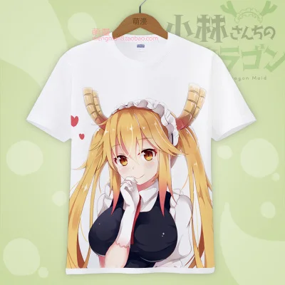 23 Новая футболка Kobayashi san Chi no Maid Dragon, футболка для костюмированной вечеринки, аниме Maid Kanna, летние хлопковые футболки - Цвет: 23