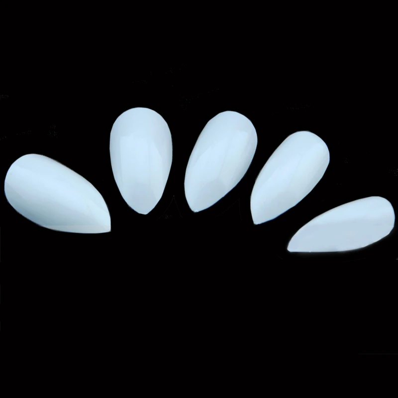 Белые короткие накладные ногти острый конец Шпилька для дизайна ногтей