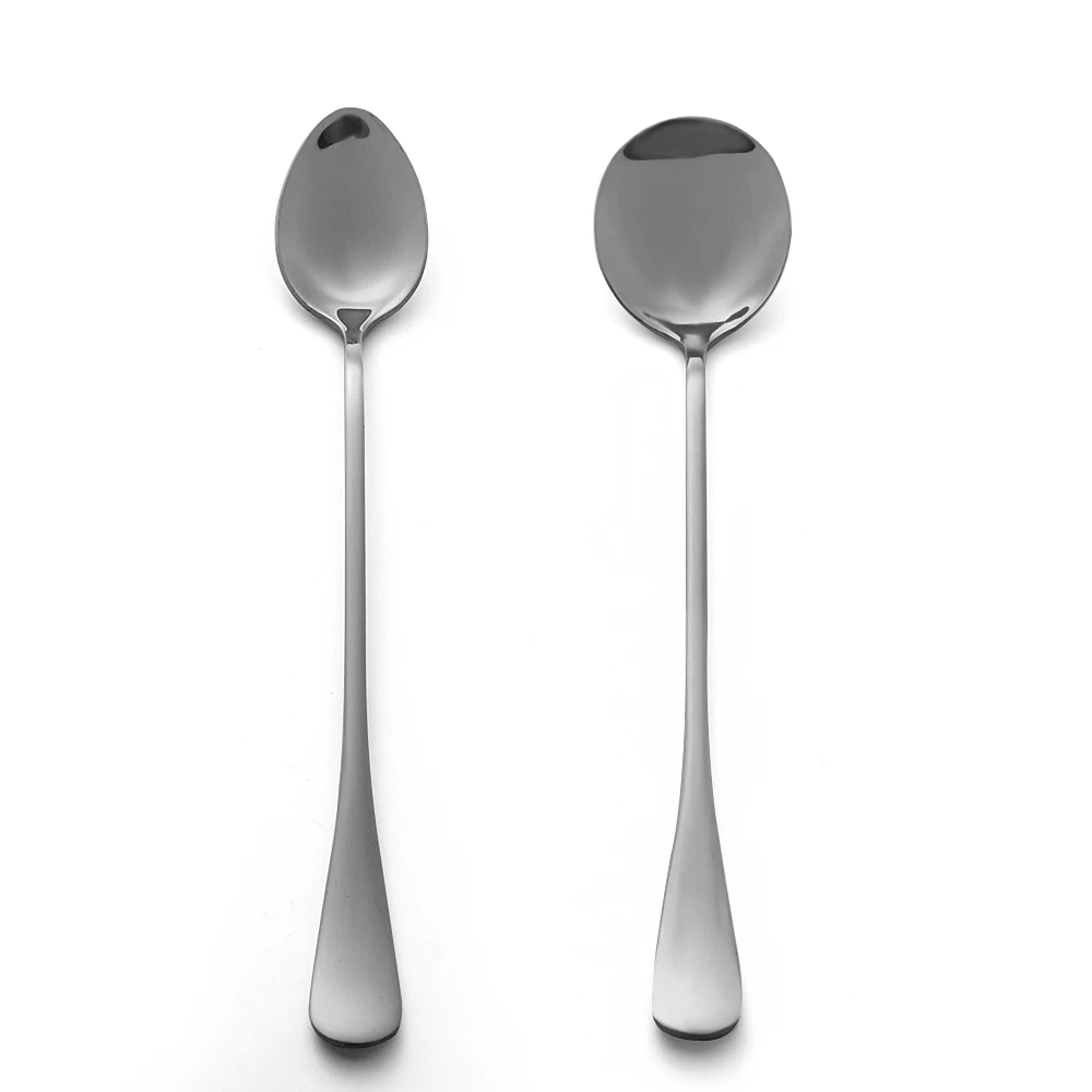 Новинка 4 цвета десертная ложка из нержавеющей стали с длинной ручкой ложки для