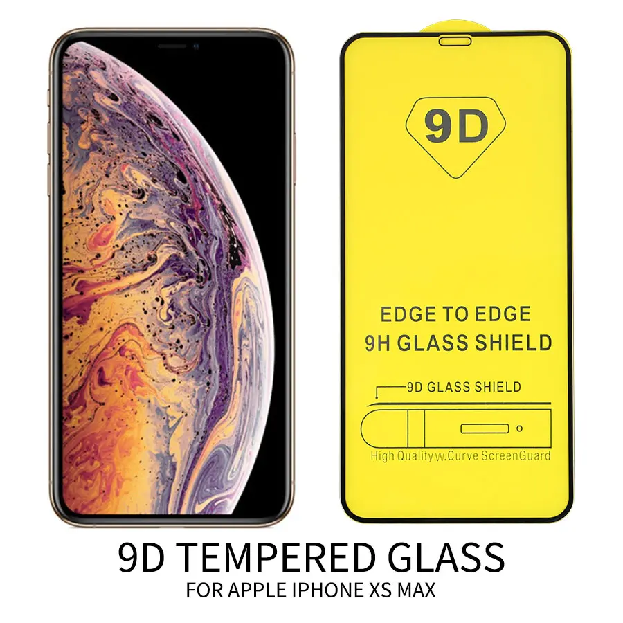 WOLFPSYCH 9D полное покрытие из закаленного стекла для iPhone X XS Max XR клеевое Защита