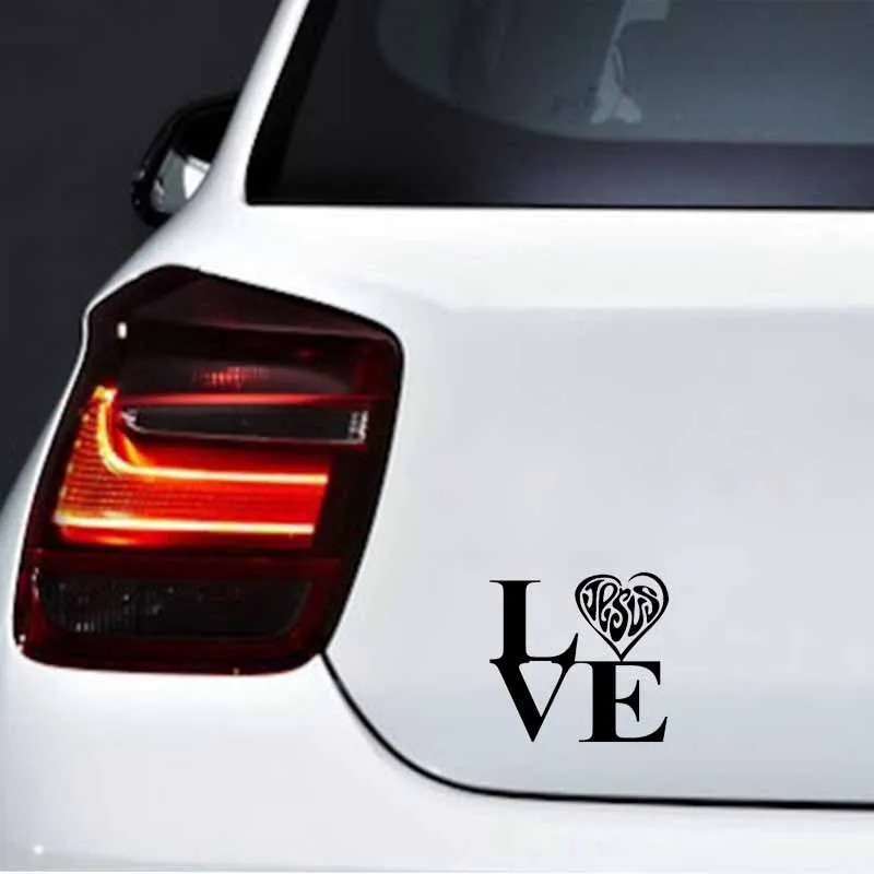 YJZT 12 7 см * в форме сердца Love иезуитов Автомобиль Мотоцикл Стикеры наклейки