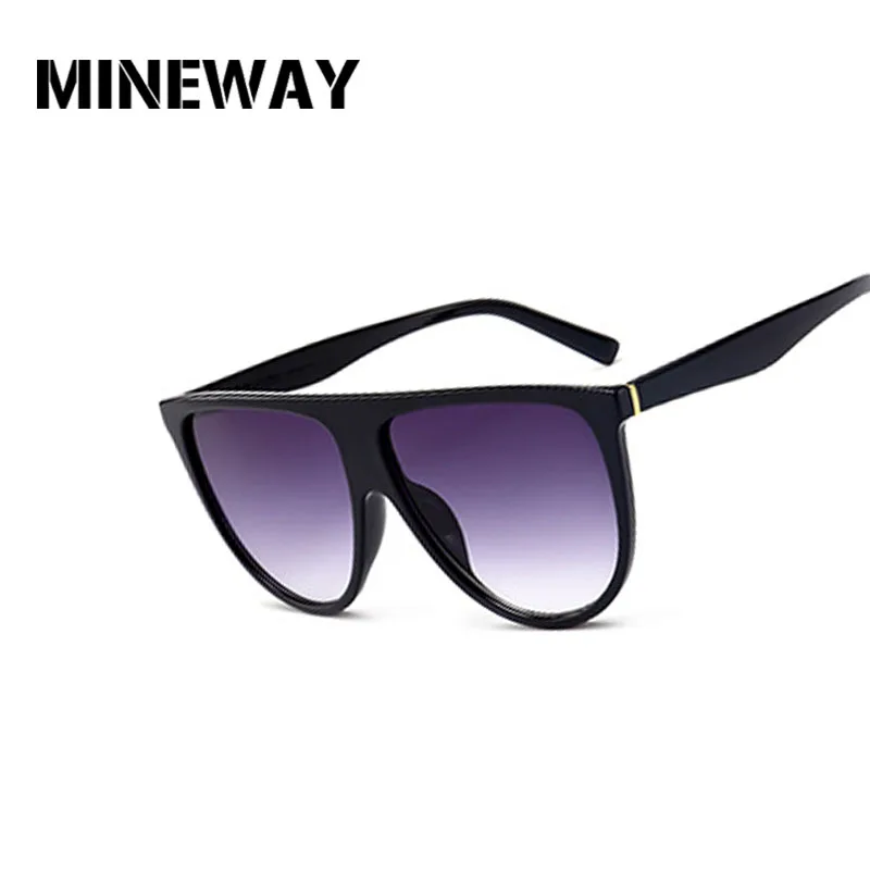 MINEWAY Ким Кардашьян тонкие тени солнцезащитные очки Ретро стиль плоская подошва